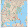 Bronx, New York City Map - 81 square miles - with Local Streets