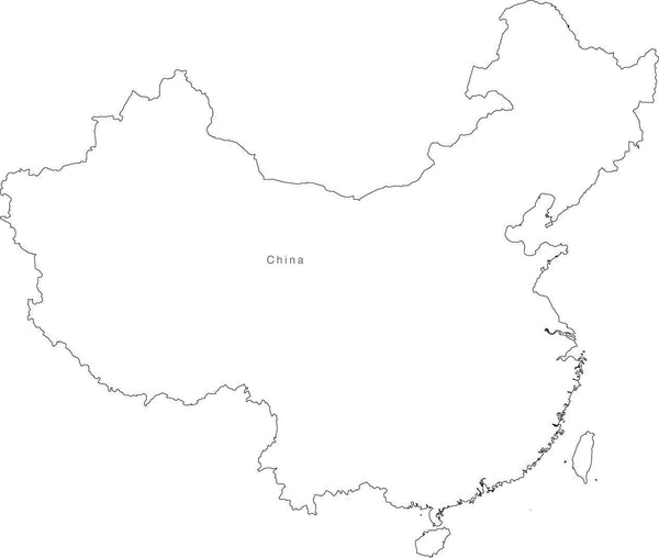 Digital China Map for Adobe Illustrator and PowerPoint/KeyNote