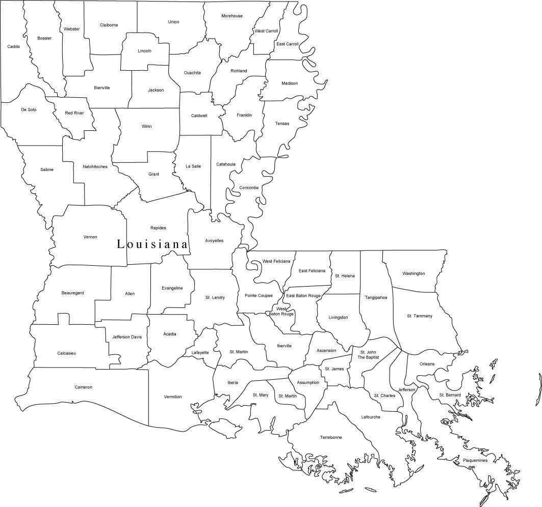 Louisiana parish map - Editable PowerPoint Maps