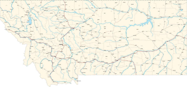 Digital Montana Fit-Together Style to fit exactly with adjacent states ...