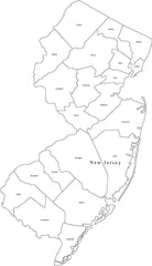 Map of Monmouth County in New Jersey State on White Background. Single  County Map Highlighted by Black Colour on New Jersey Map Stock Illustration  - Illustration of blank, ocean: 291224631