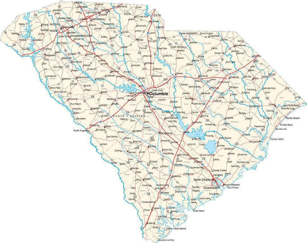 Digital South Carolina Fit-Together Style to fit exactly with adjacent ...