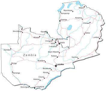 zambia map